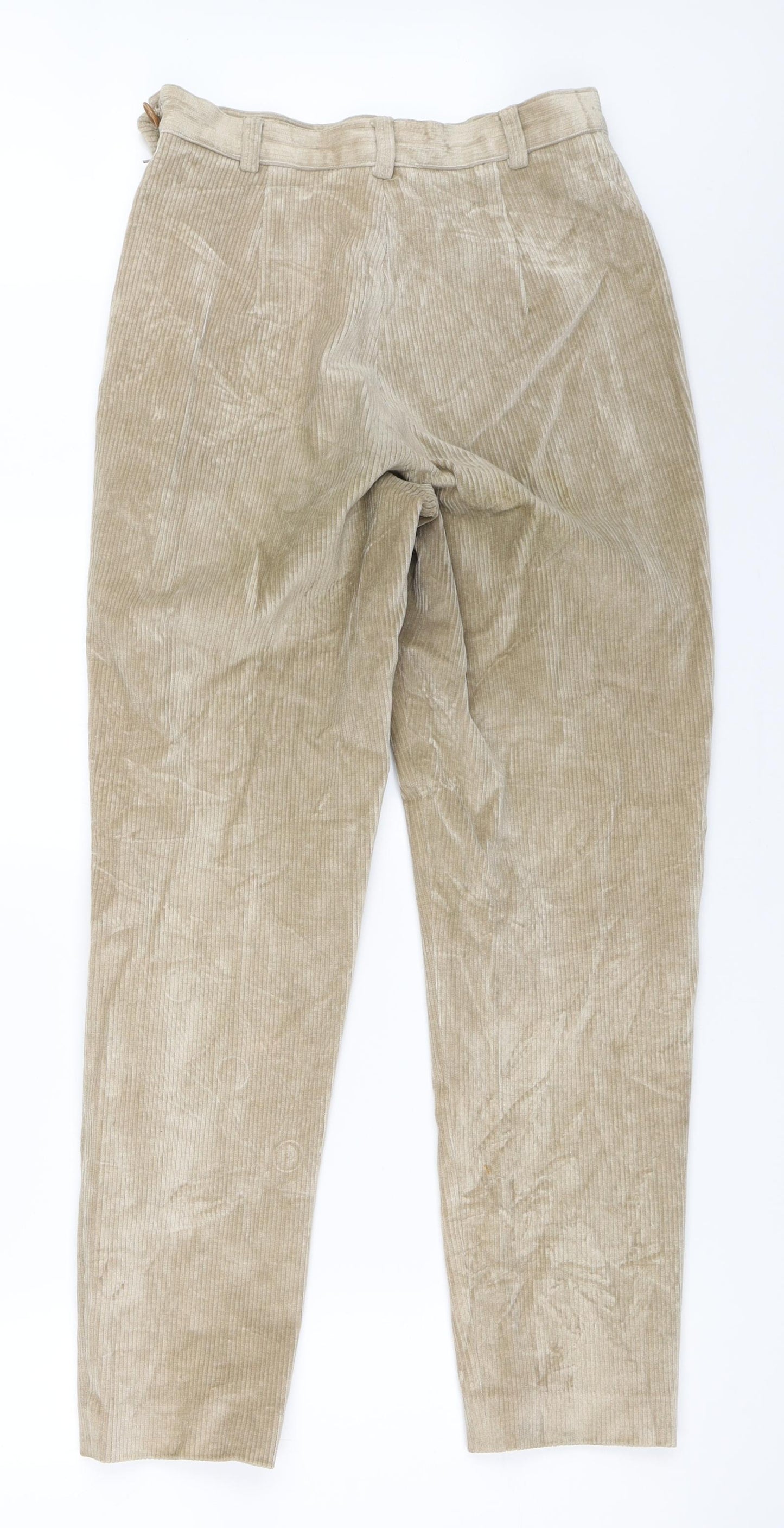 Belfe Womens Beige  Corduroy Trousers  Size 42 L28 in