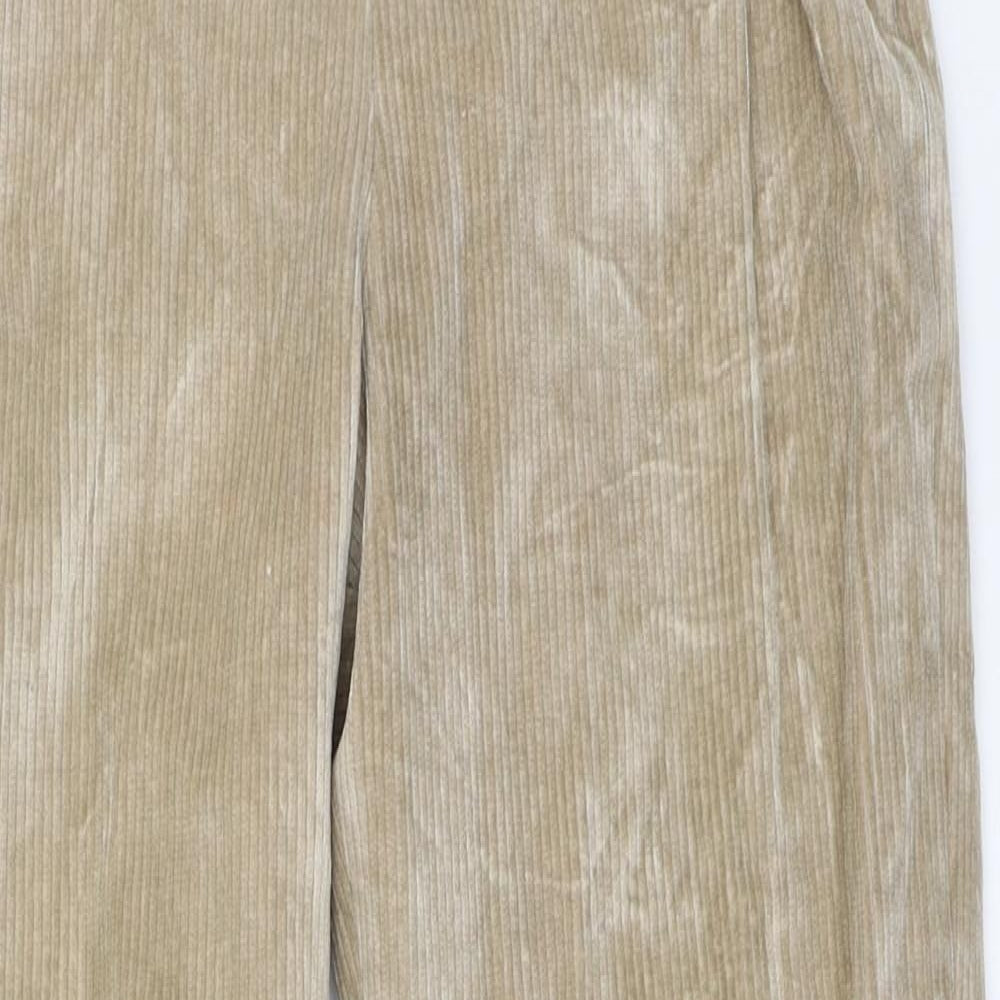Belfe Womens Beige  Corduroy Trousers  Size 42 L28 in