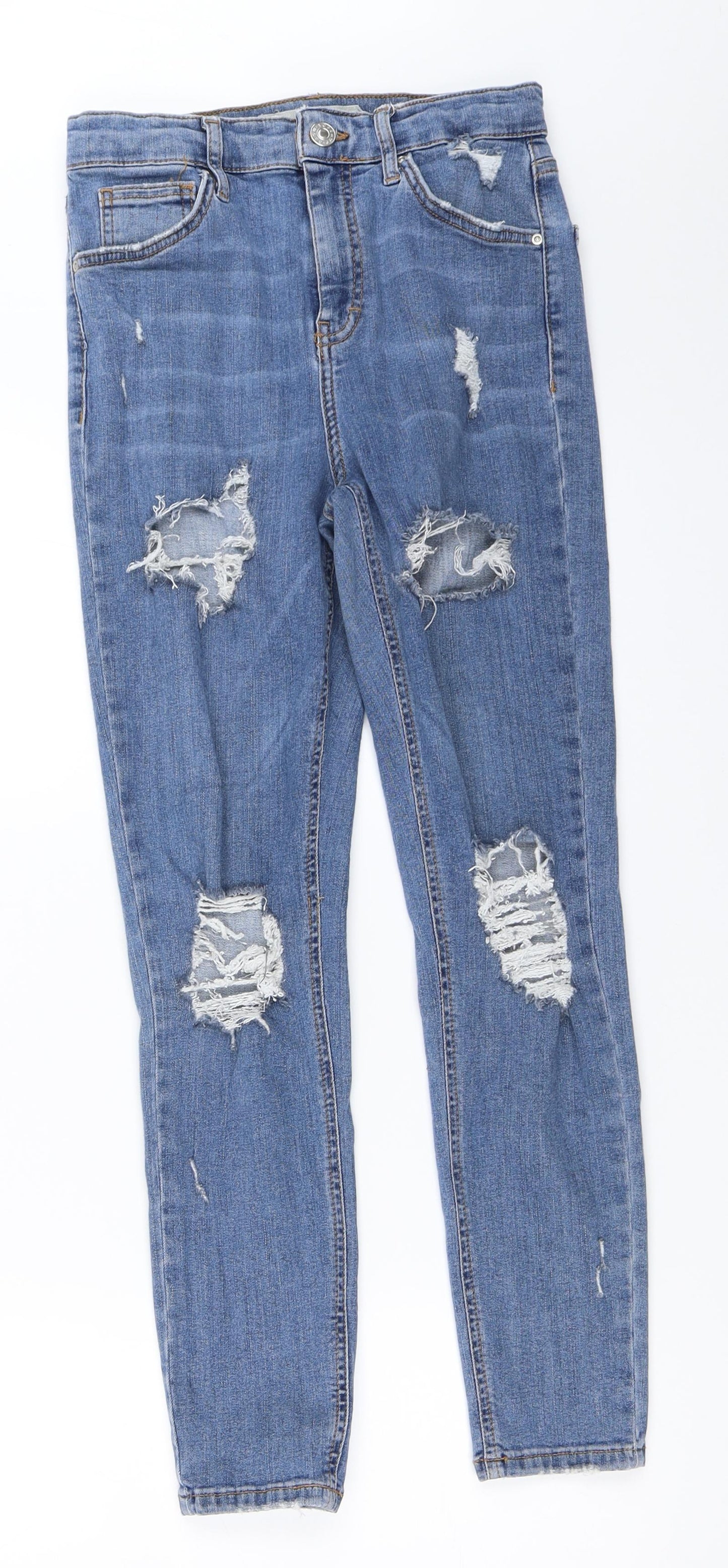 Topshop Womens Blue  Denim Skinny Jeans Size 28 in L30 in - Jamie Jeans