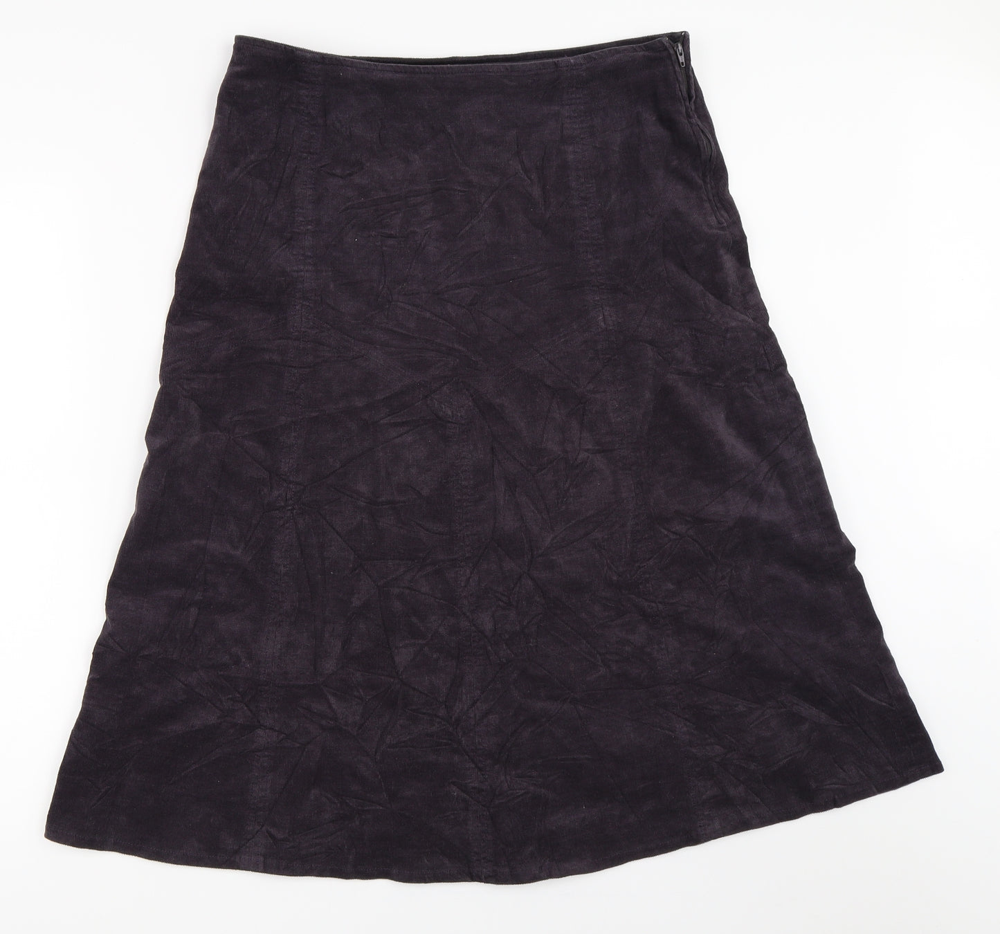 Bcasual Womens Purple  Corduroy Flare Skirt Size 12