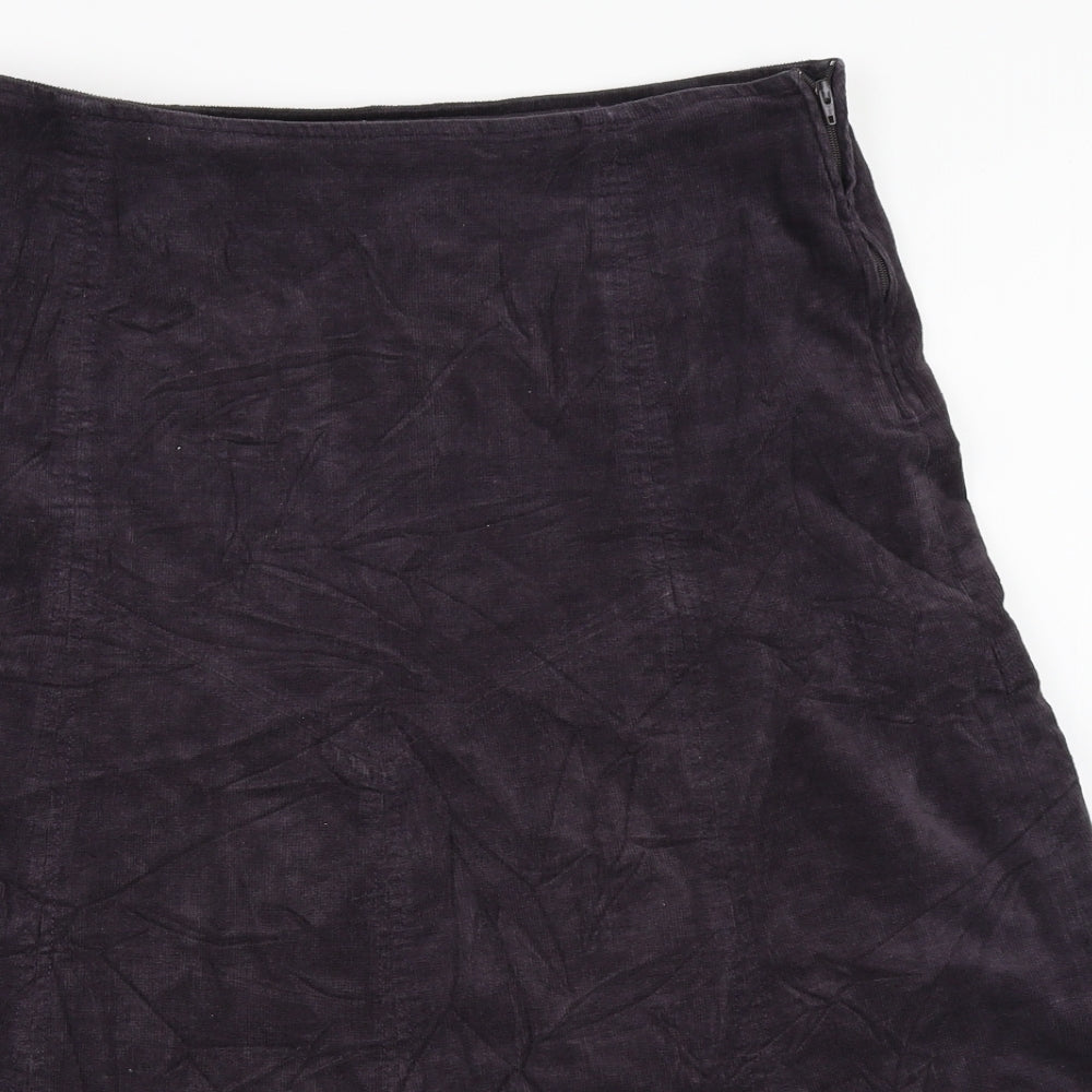 Bcasual Womens Purple  Corduroy Flare Skirt Size 12