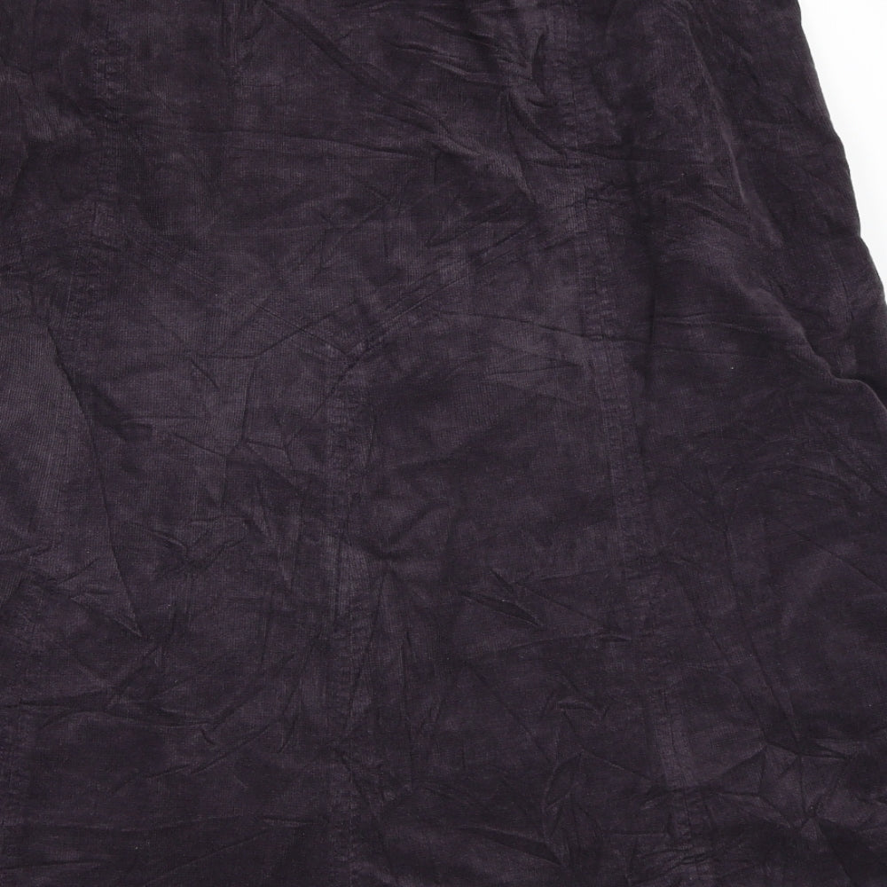 Bcasual Womens Purple  Corduroy Flare Skirt Size 12