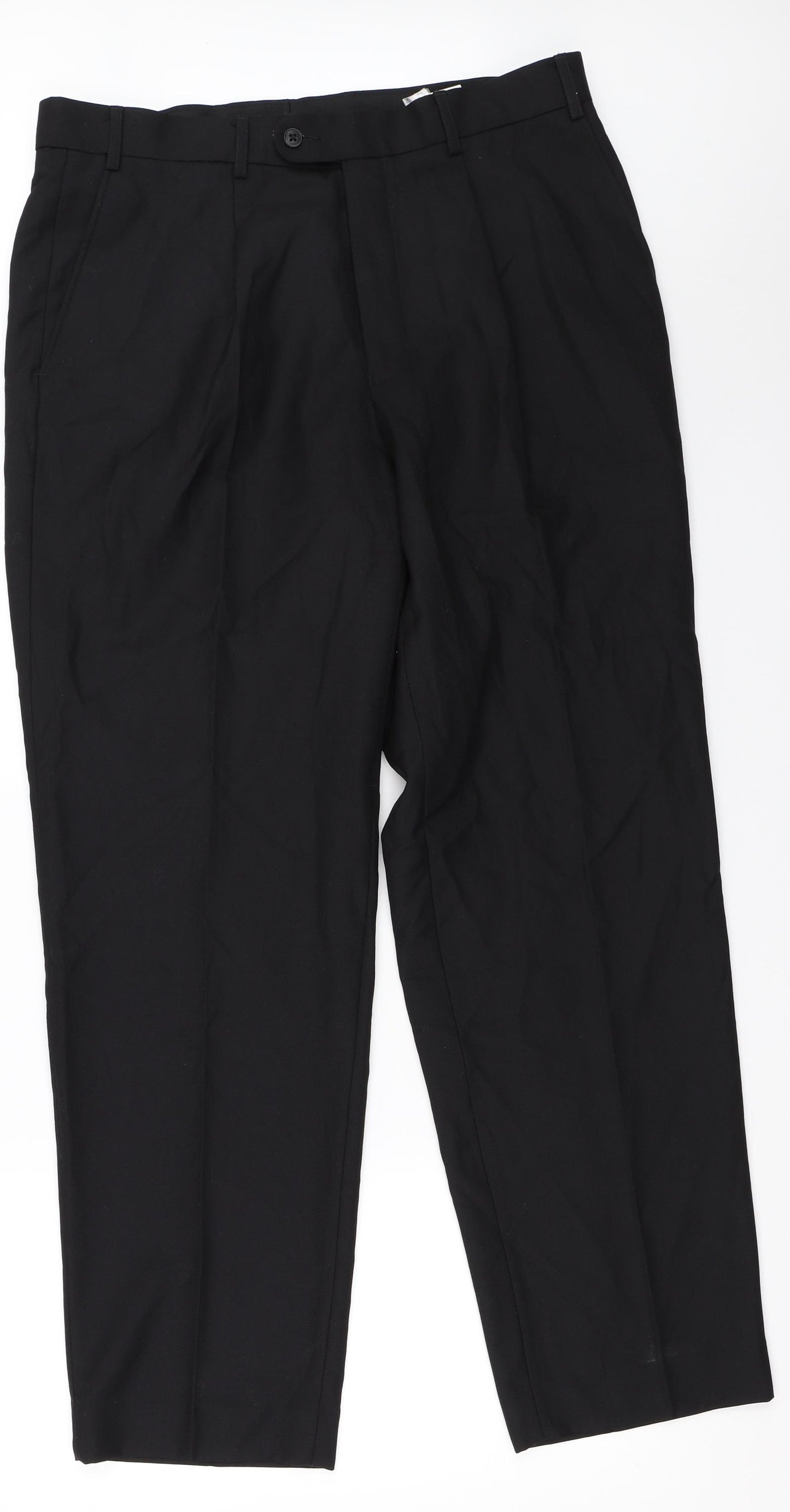 Preworn Mens Black   Trousers  Size 36 in L32 in