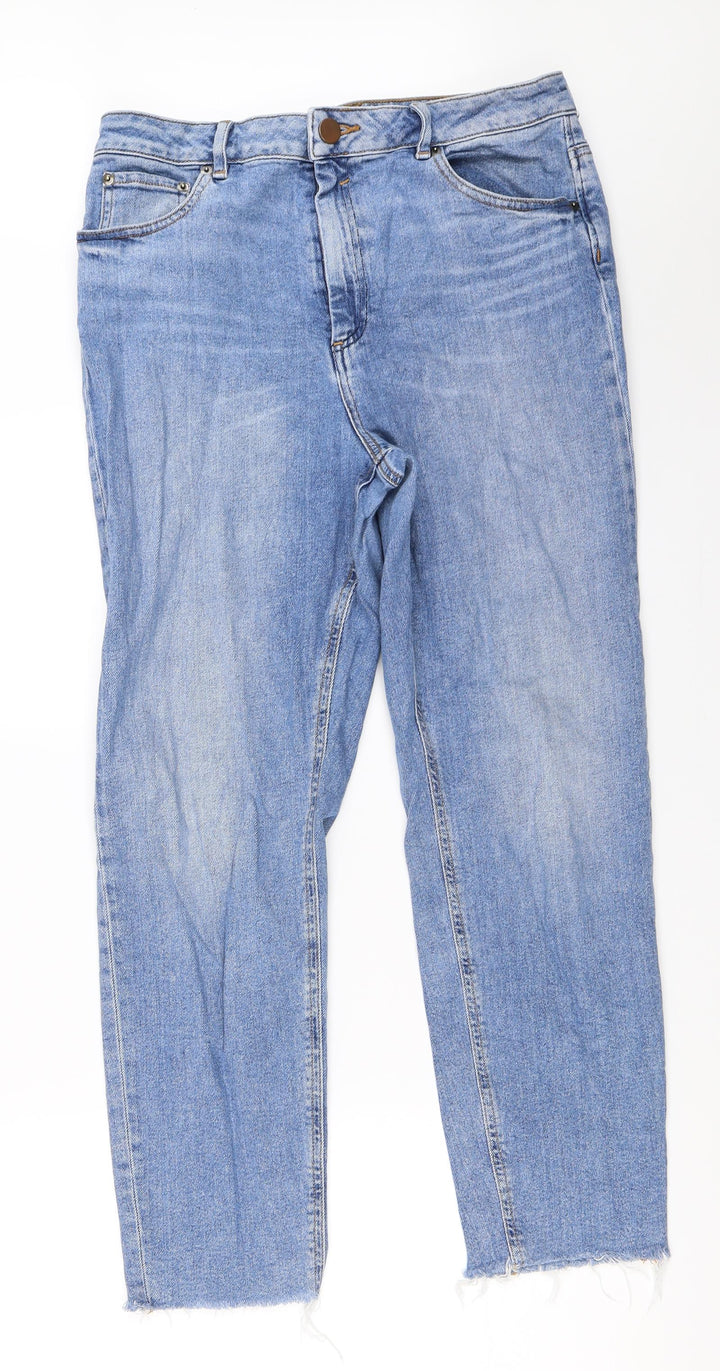 ASOS Womens Blue Denim Straight Jeans Size 32 in L32 in
