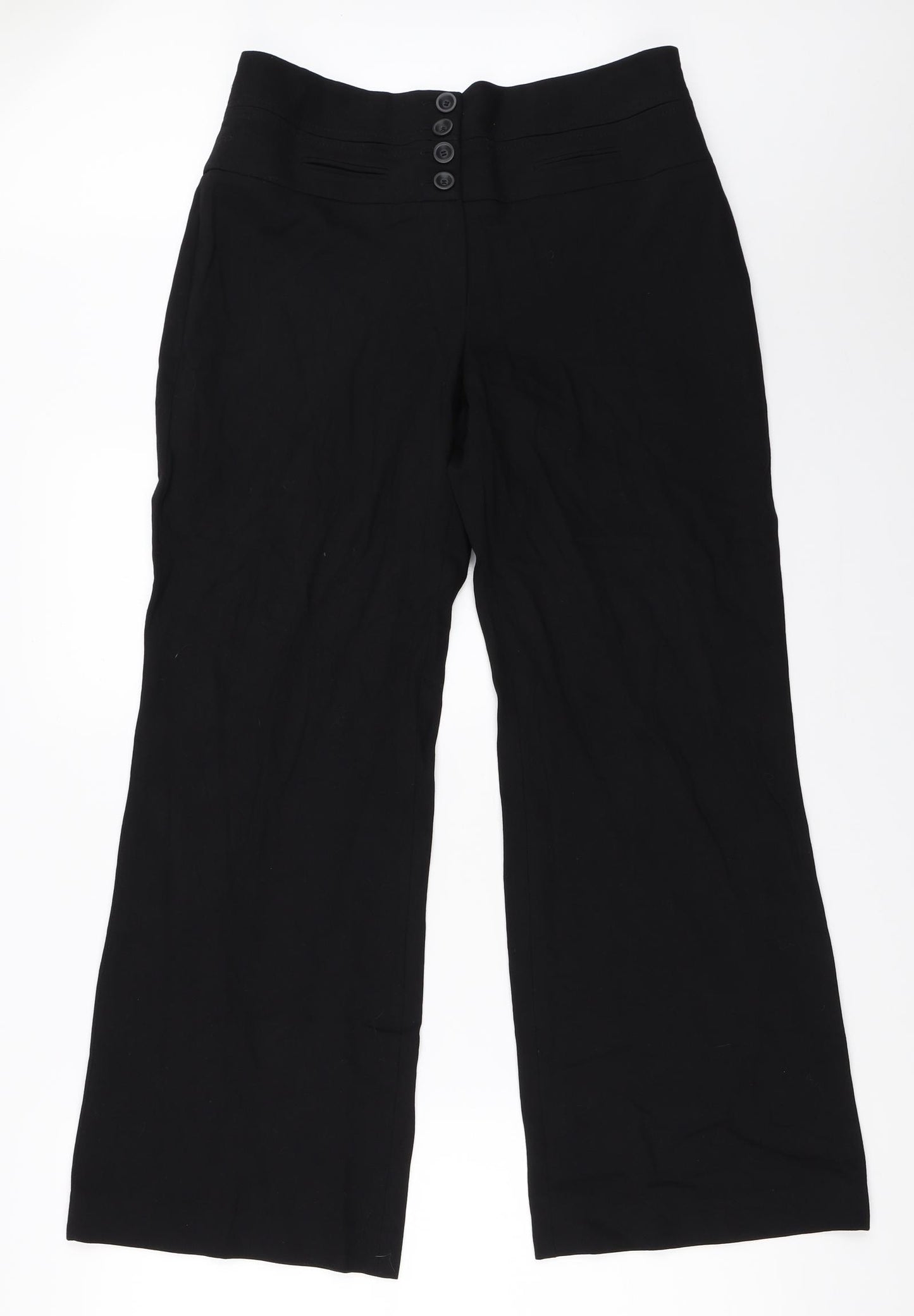 NEXT Womens Black   Trousers  Size 12 L28.5 in