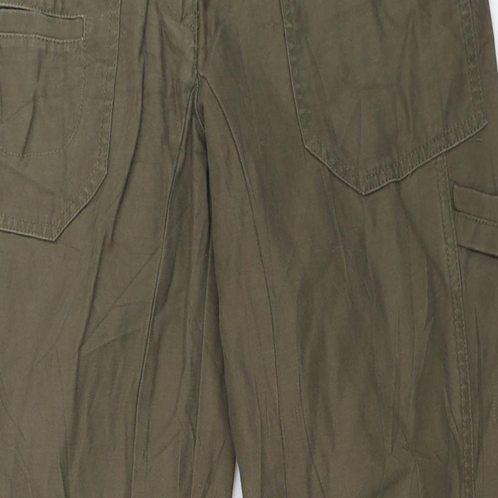 NEXT Womens Green   Cargo Trousers Size 12 L30 in