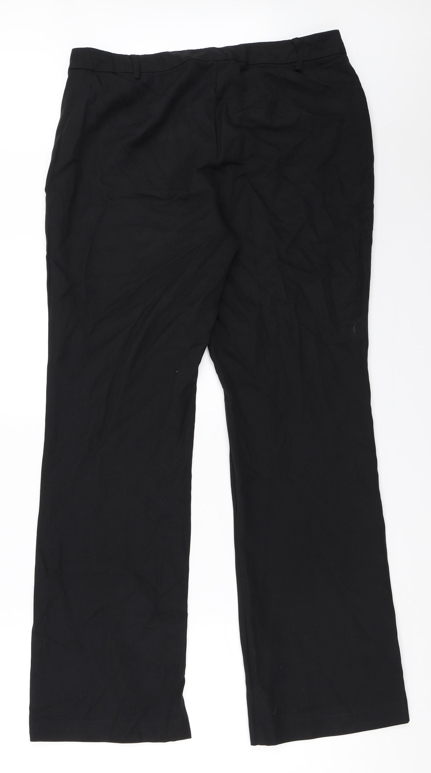TU Womens Black   Trousers  Size 14 L30 in