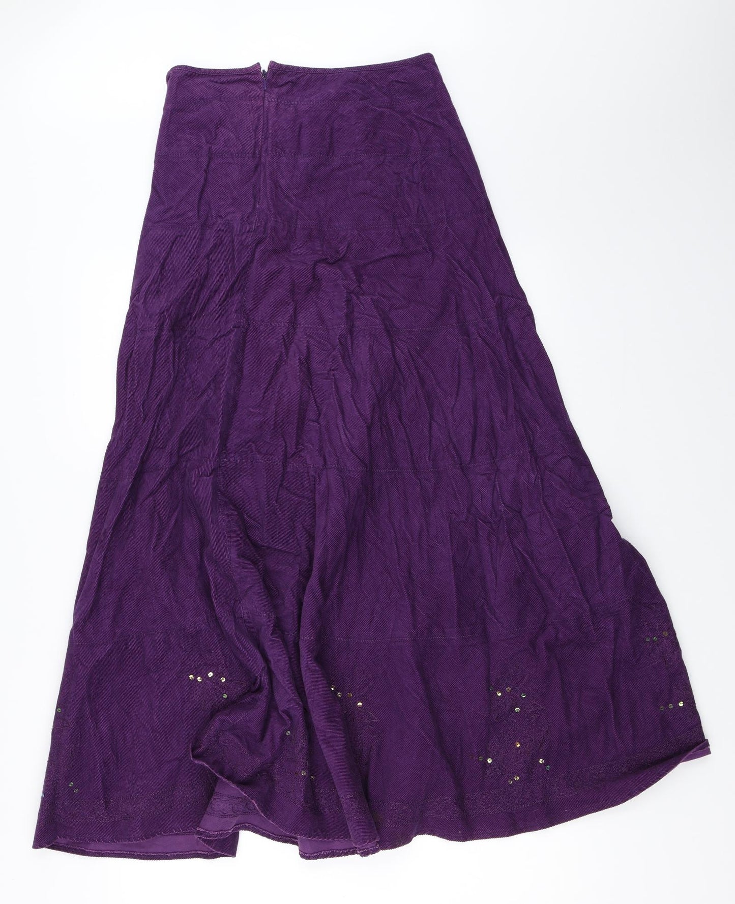 Cherokee Womens Purple  Corduroy Flare Skirt Size 8