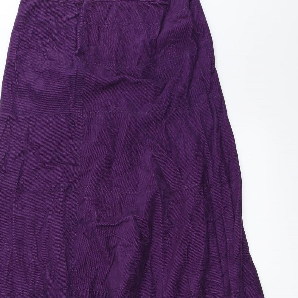 Cherokee Womens Purple  Corduroy Flare Skirt Size 8