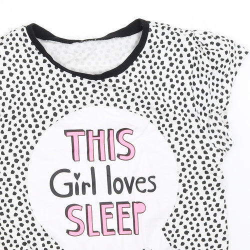 George Girls White Solid  Top Pyjama Top Size 9-10 Years