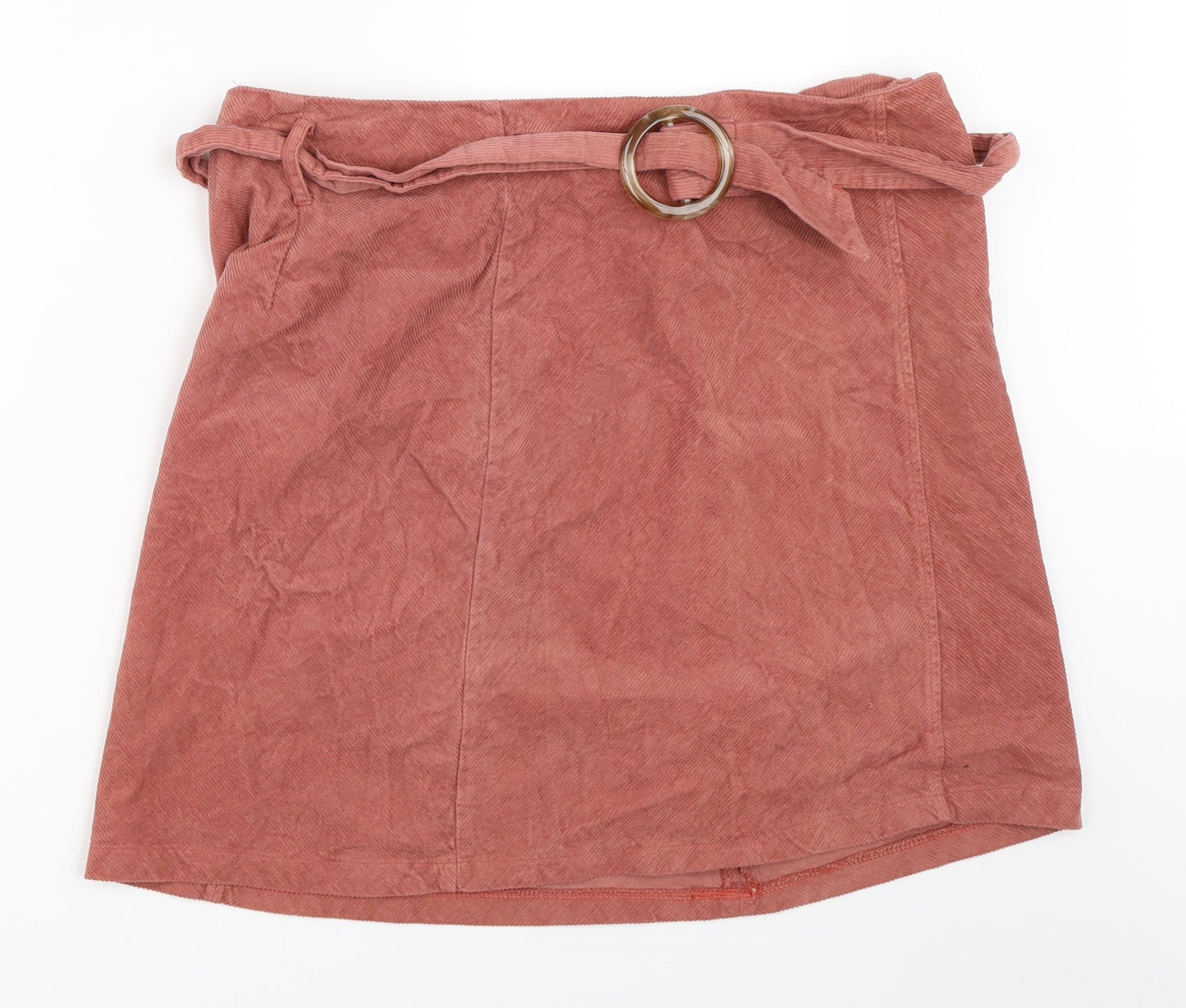 New Look Womens Pink  Corduroy Mini Skirt Size 16