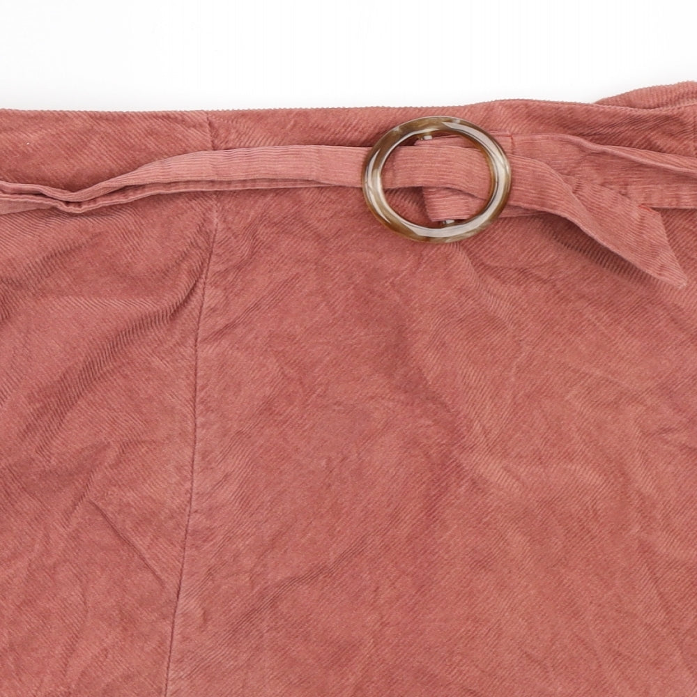 New Look Womens Pink  Corduroy Mini Skirt Size 16