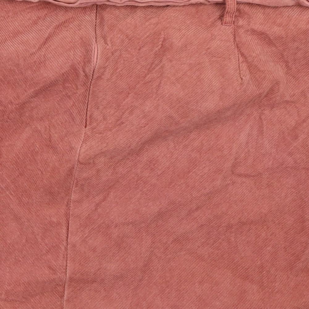 New Look Womens Pink  Corduroy Mini Skirt Size 16