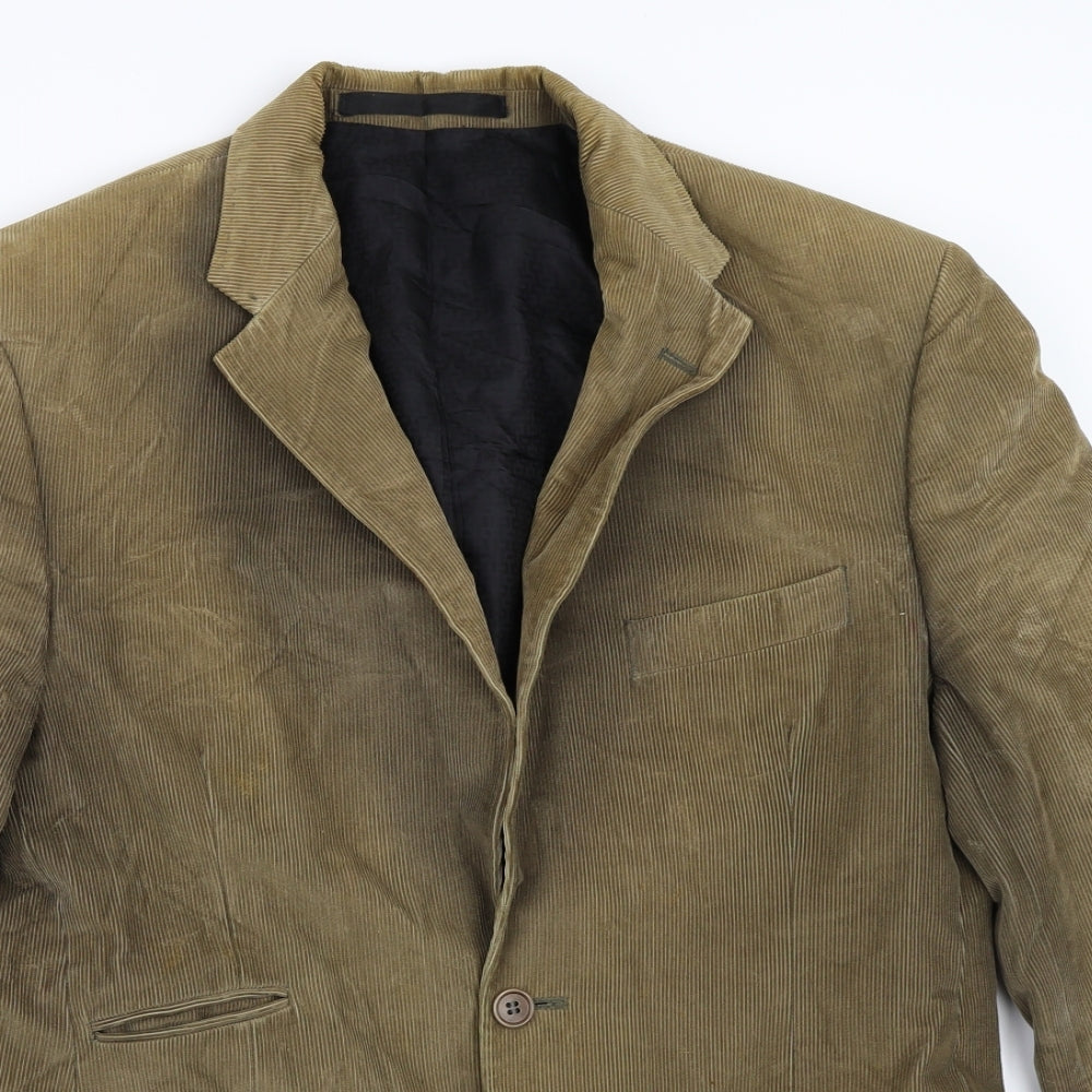 Marks and Spencer Mens Beige  Corduroy Jacket Blazer Size 40