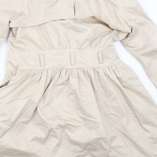 Miss Selfridge Womens Beige   Trench Coat Coat Size 10