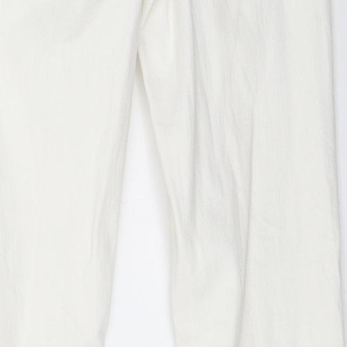 Topshop Womens White  Denim Straight Jeans Size 26 in L29 in