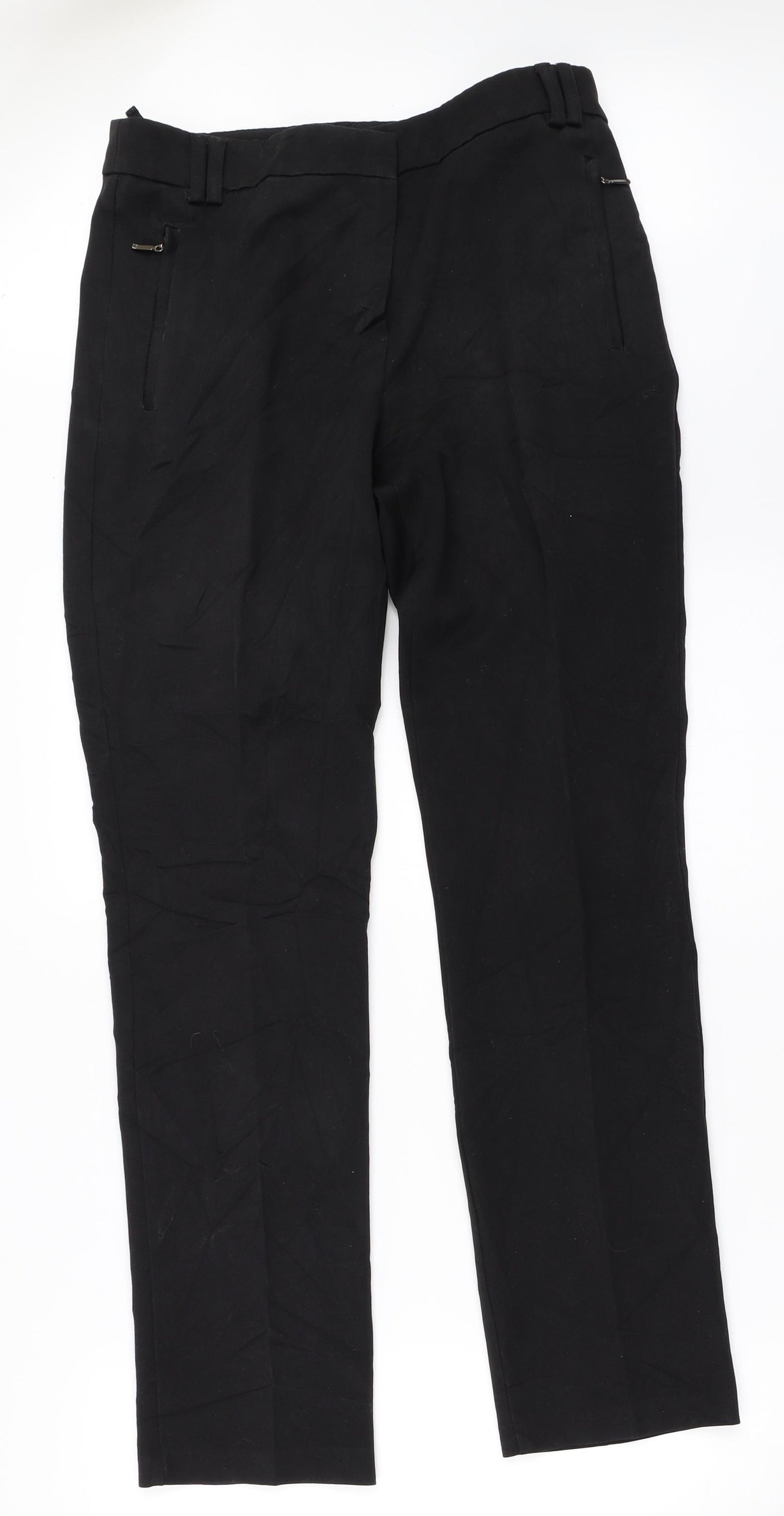 Marks and Spencer Womens Black   Trousers  Size 10 L29.5 in