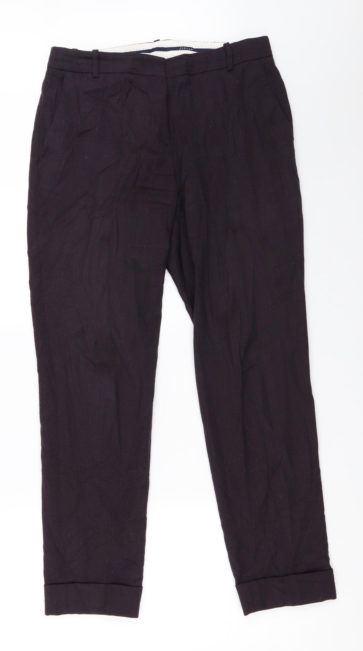 Jigsaw Womens Purple   Trousers  Size 10 L29 in