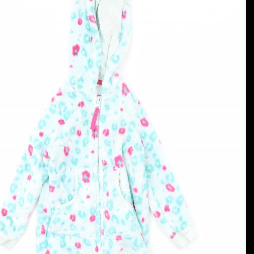 m&s Girls Blue Animal Print  Cami One Piece Size 12-18 Months