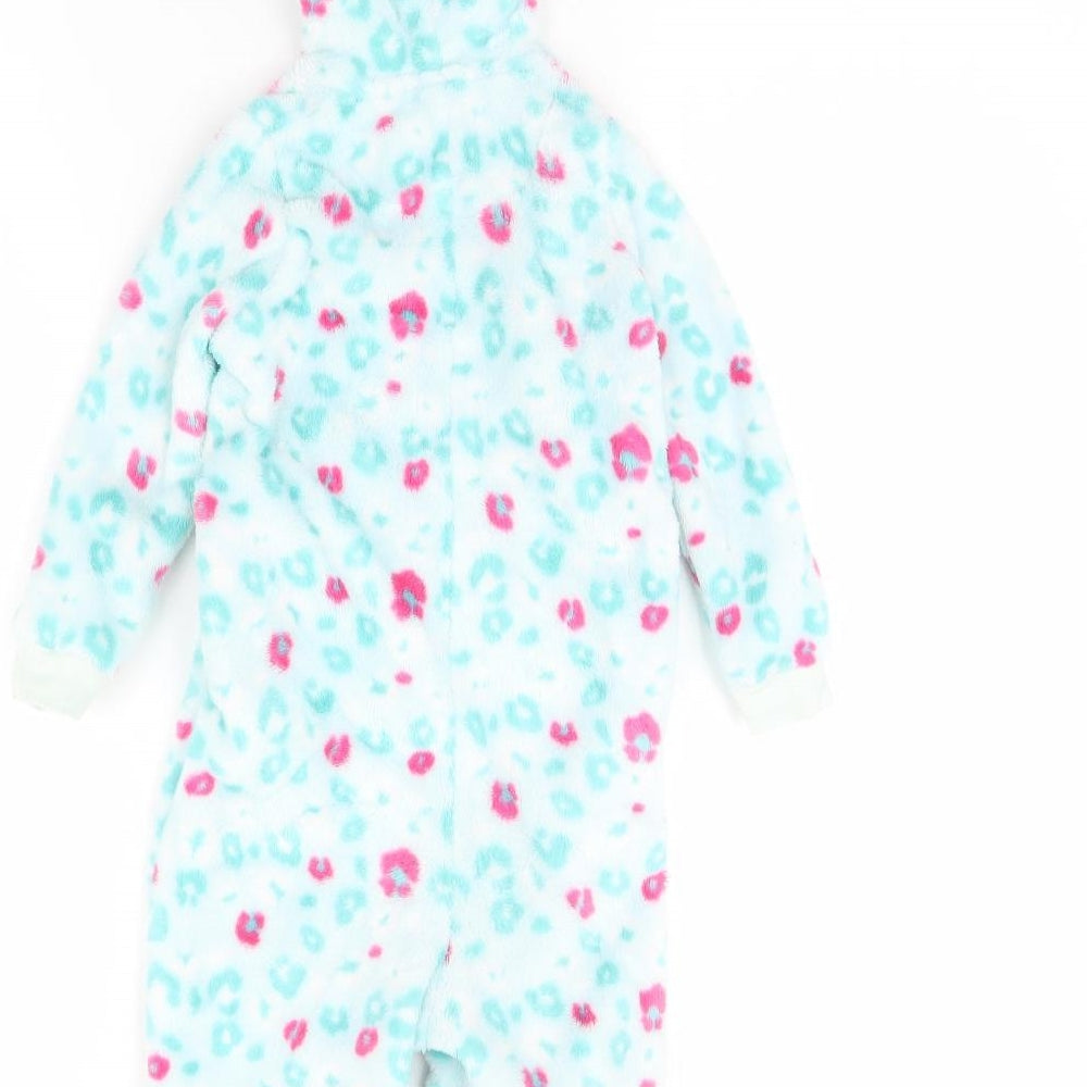 m&s Girls Blue Animal Print  Cami One Piece Size 12-18 Months