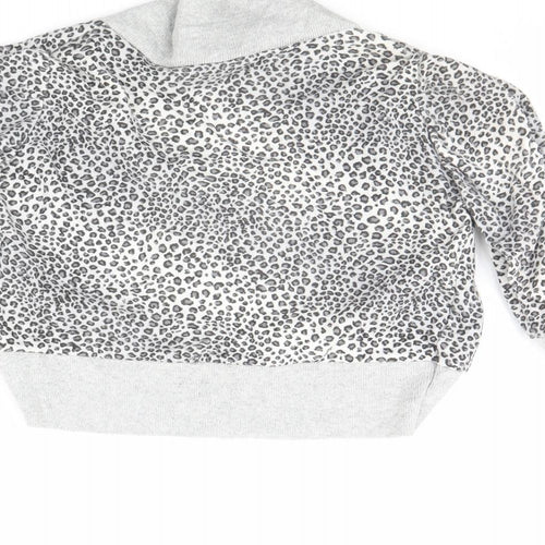 Ethel Austin Girls Grey Animal Print  Jacket  Size 12 Years