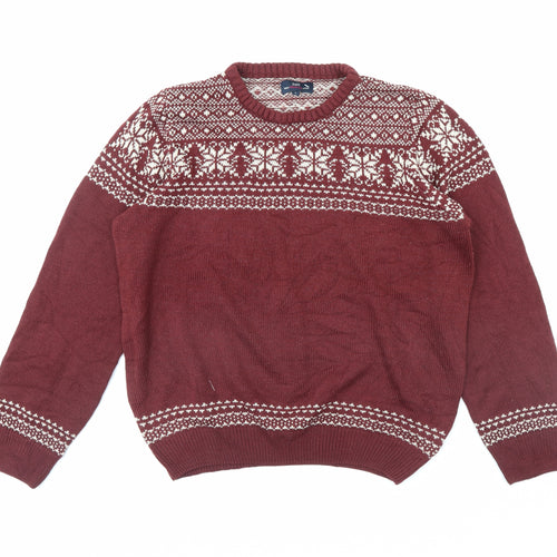Easy Mens Red   Pullover Jumper Size L