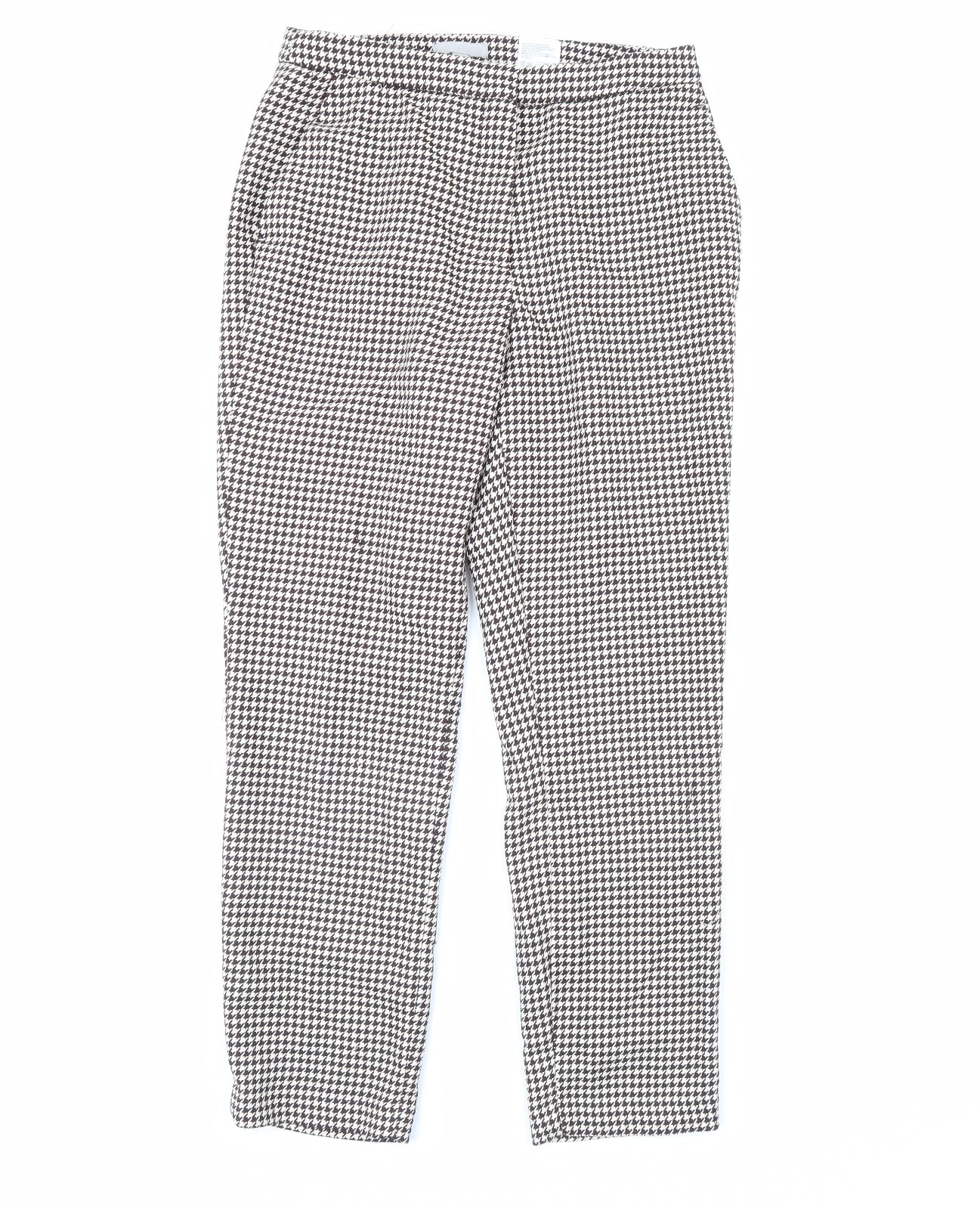 H&M Womens Brown Herringbone  Trousers  Size 10 L29 in