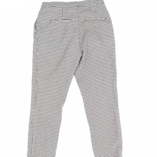 H&M Womens Brown Herringbone  Trousers  Size 10 L29 in