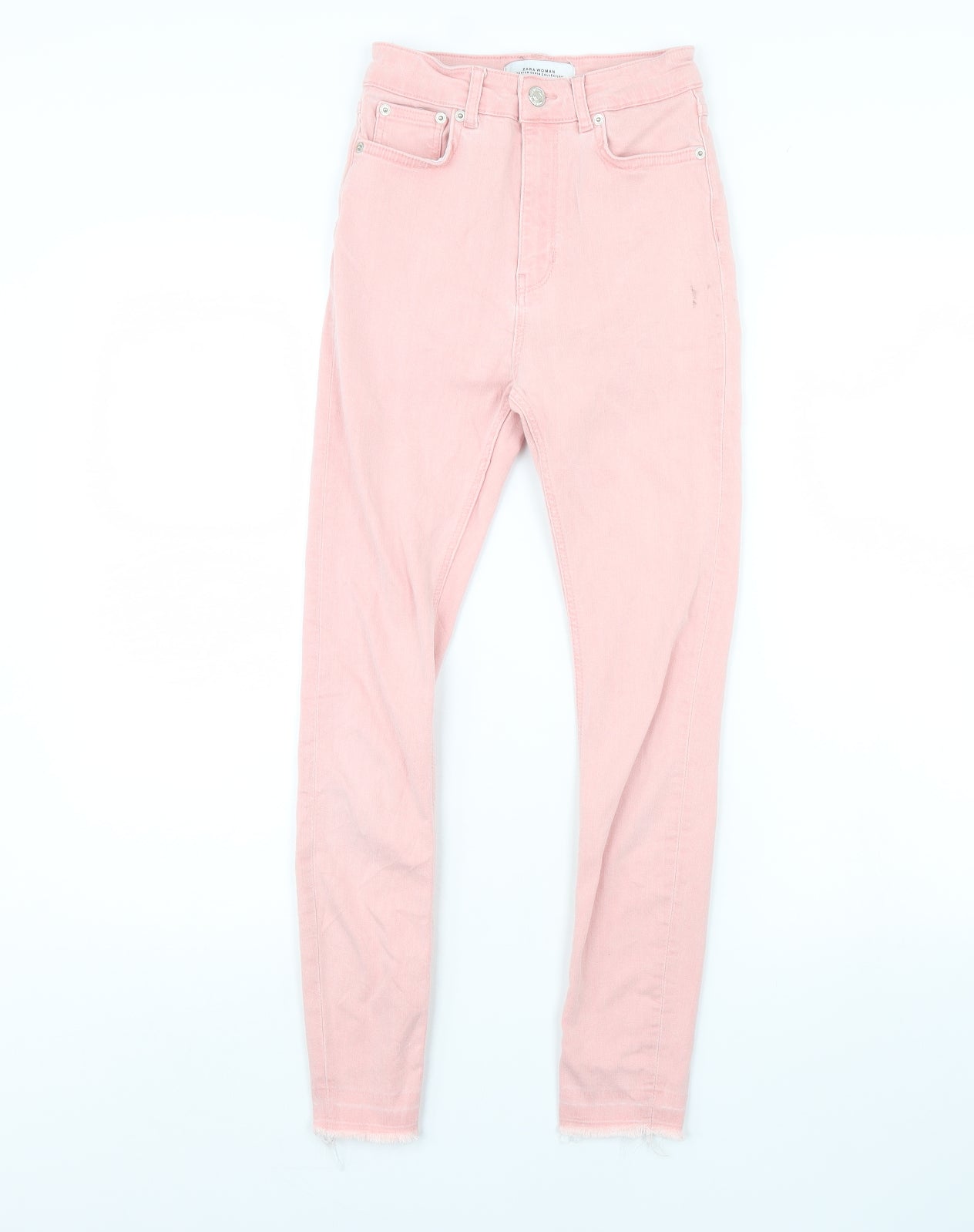 Zara Womens Pink  Denim Skinny Jeans Size 6 L27 in