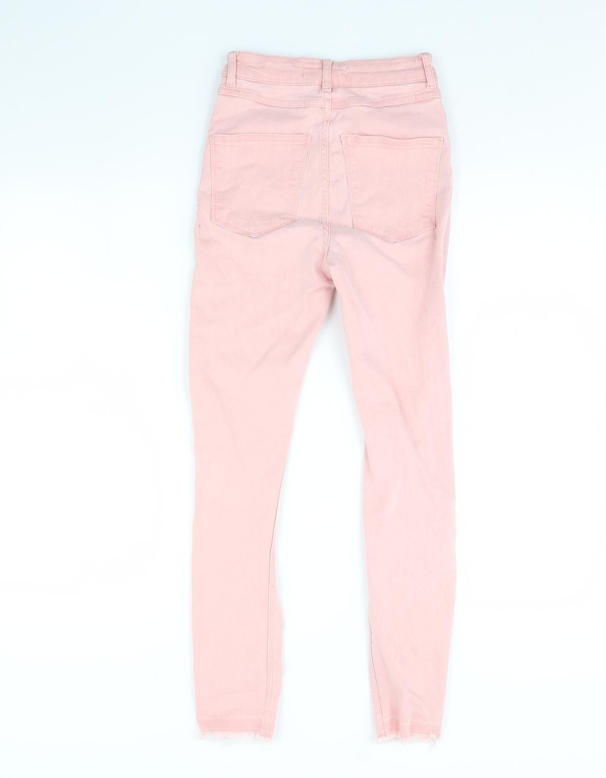 Zara Womens Pink  Denim Skinny Jeans Size 6 L27 in
