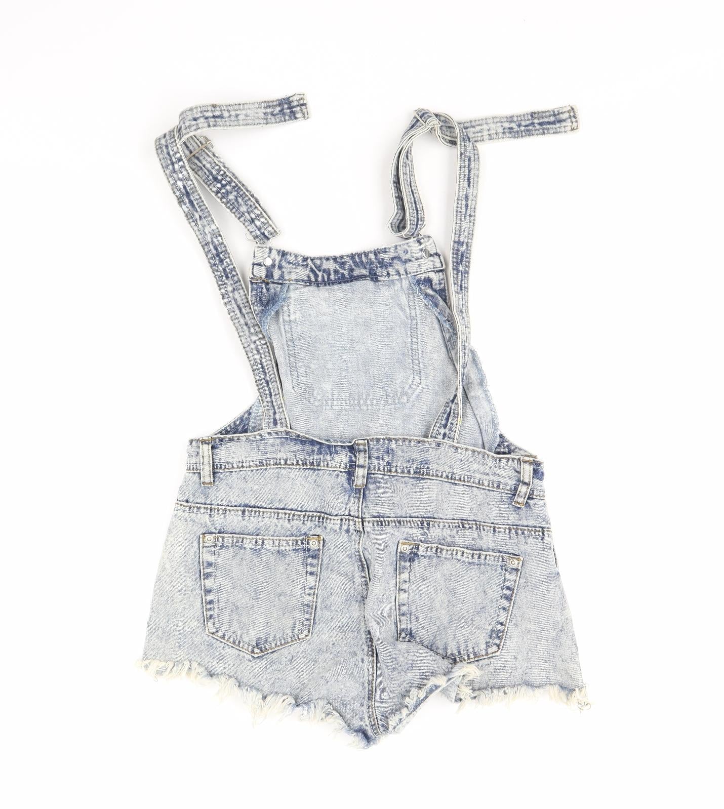 Boohoo Womens Blue  Denim Playsuit One-Piece Size 10