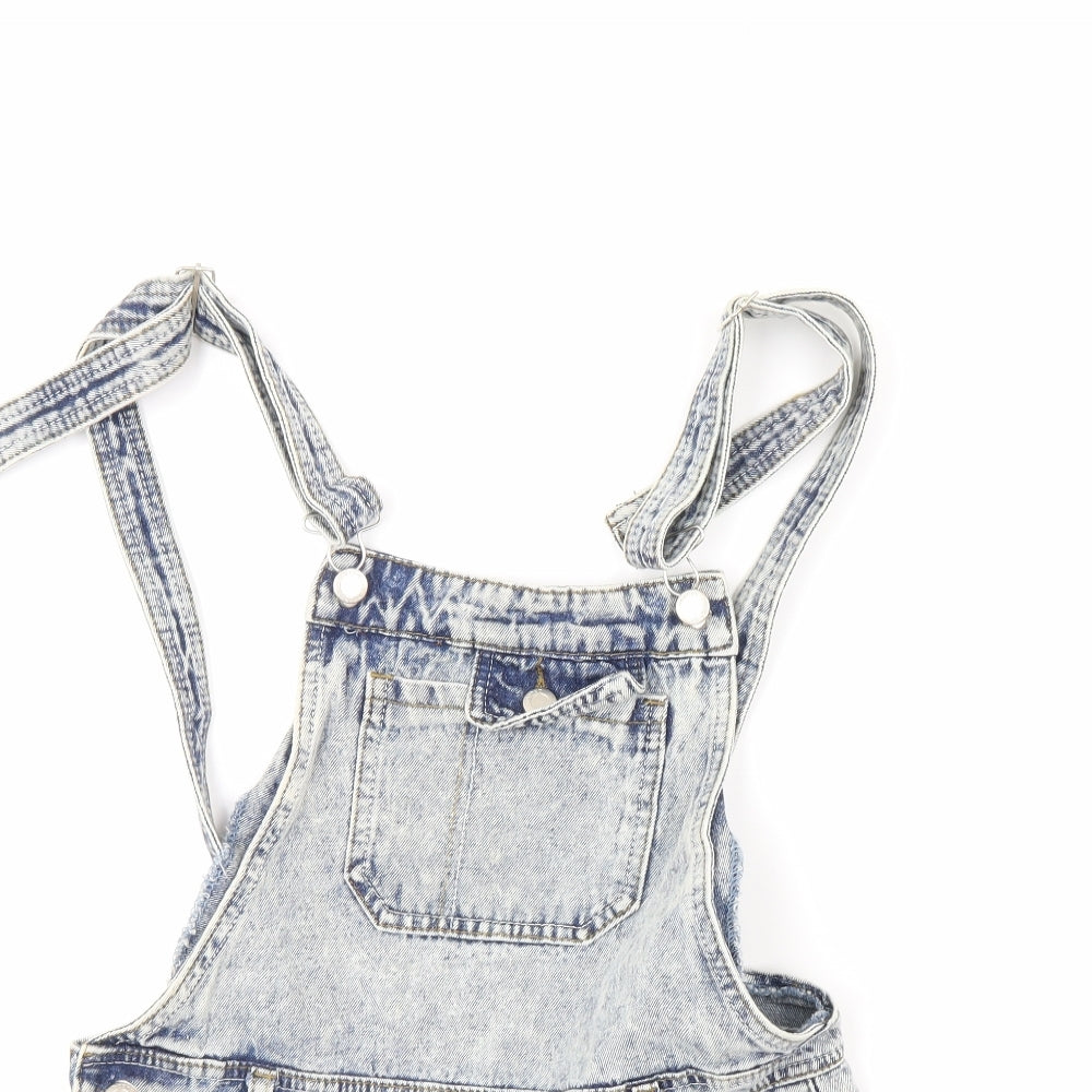 Boohoo Womens Blue  Denim Playsuit One-Piece Size 10