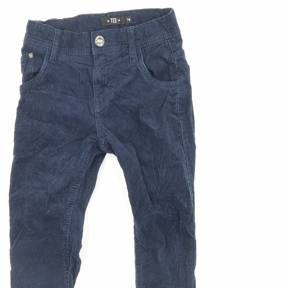TEX Boys Blue  Corduroy Capri Trousers Size 7 Years