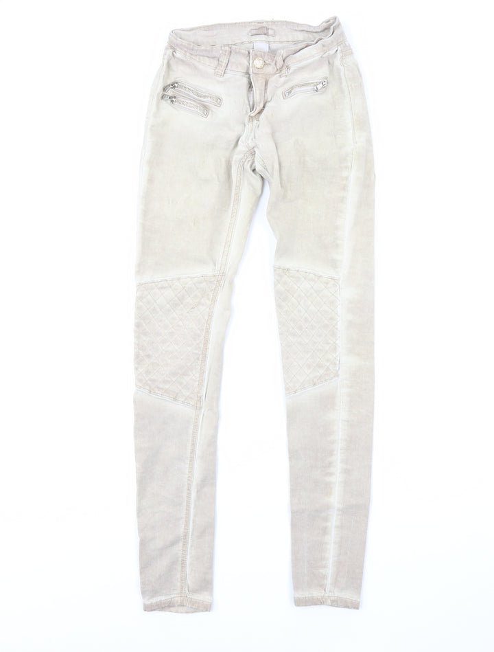 Preworn Womens Beige Skinny Jeans Size 8 L28 in