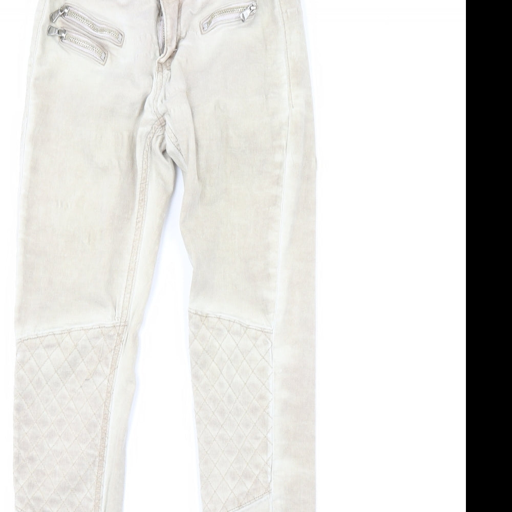 Preworn Womens Beige   Skinny Jeans Size 8 L28 in