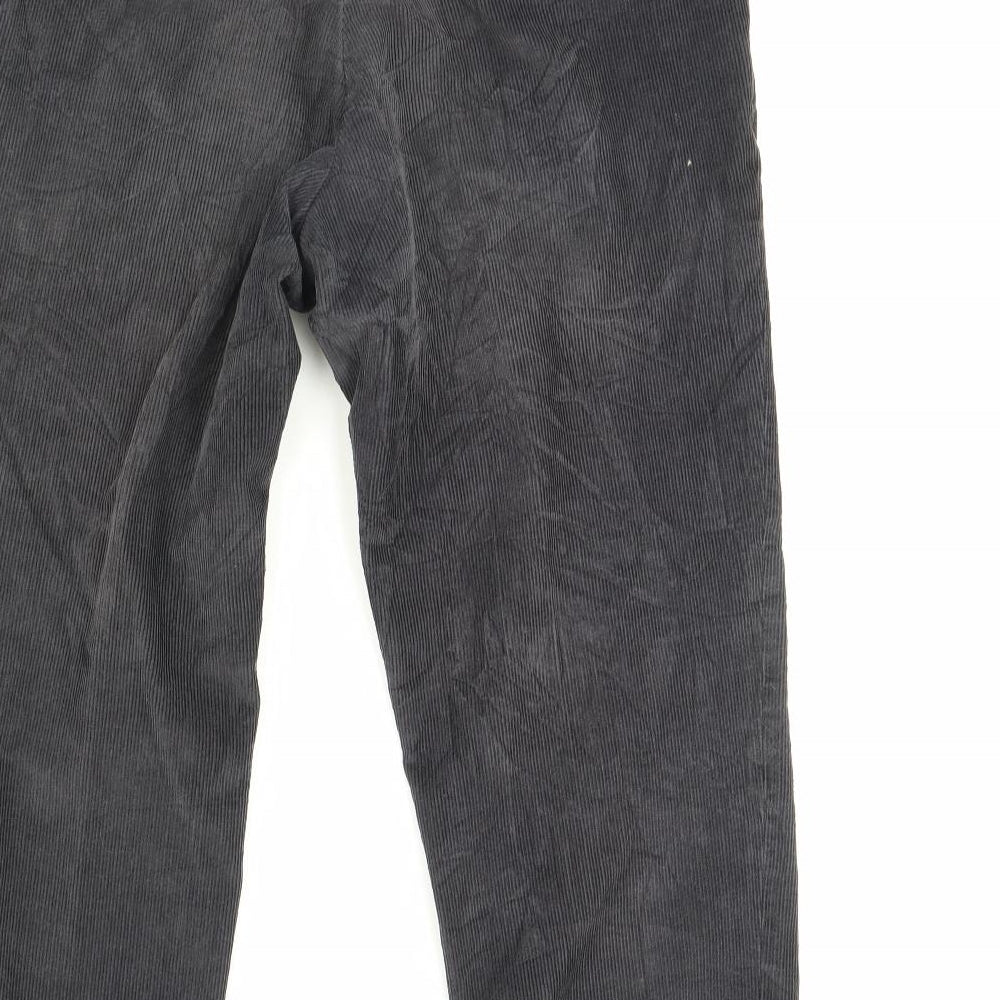 m&s Mens Black  Corduroy Trousers  Size 34 in L29 in