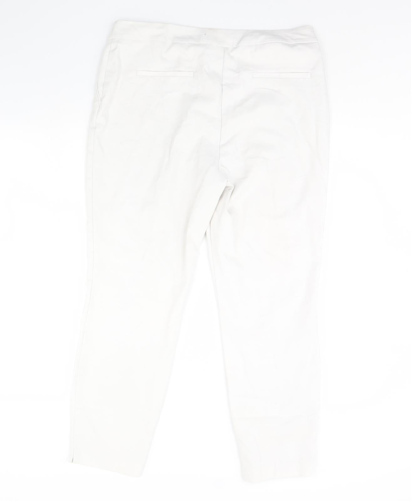 Papaya Womens White   Trousers  Size 16 L29 in