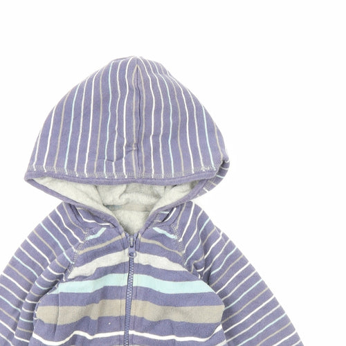 Preworn Boys Blue Striped  Jacket  Size 24 Months