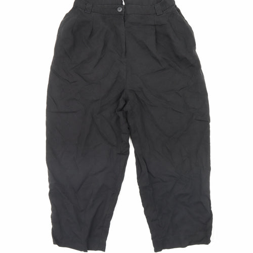 Preworn Womens Black   Trousers  Size 30 in L28 in