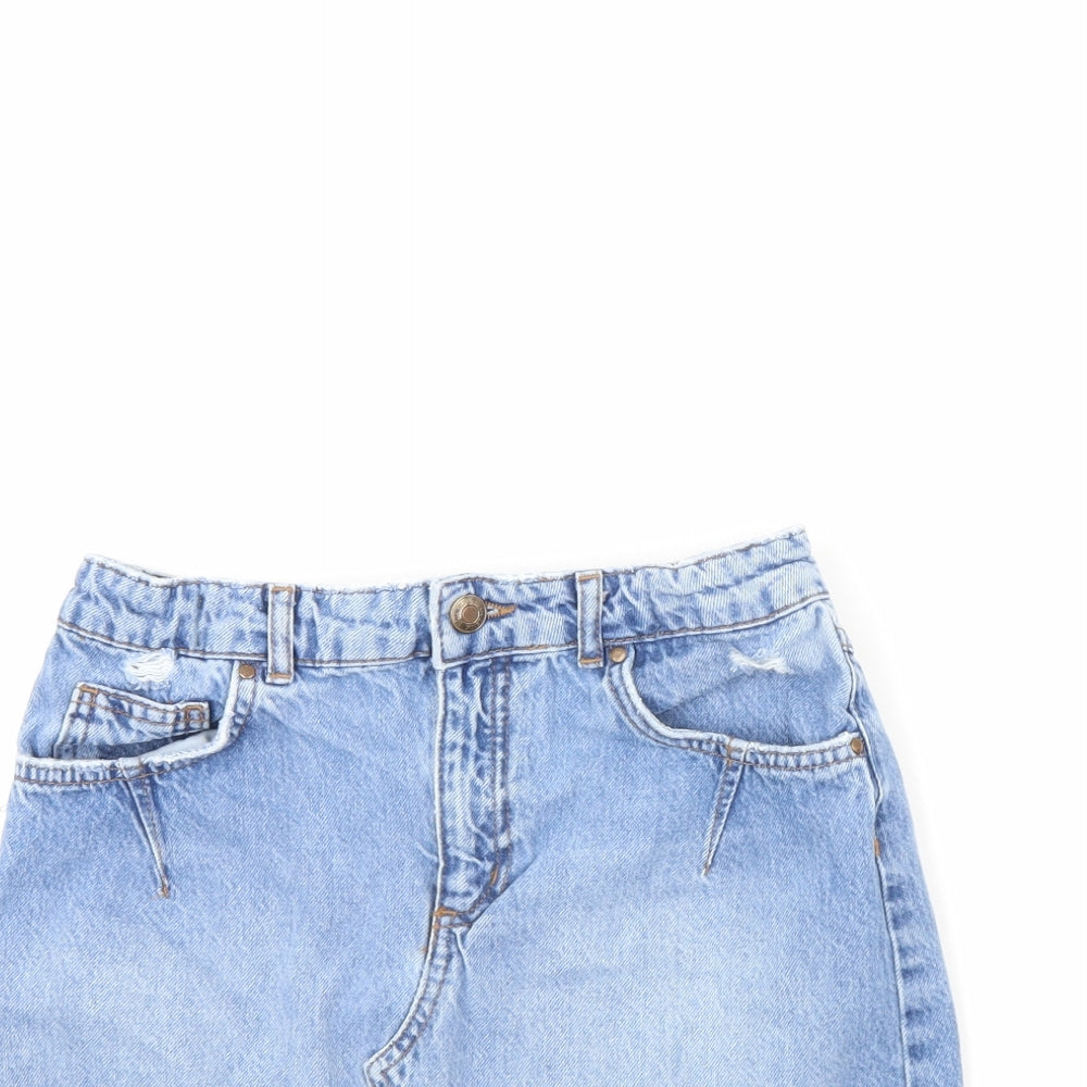 Zara Girls Blue  Denim Mini Skirt Size 13 Years