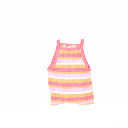 H&M Girls Multicoloured Striped  Cropped Tank Size 2 Years