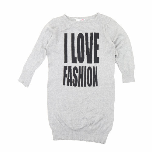 Internacionale Womens Grey   Pullover Jumper Size 12  - I Love Fashion