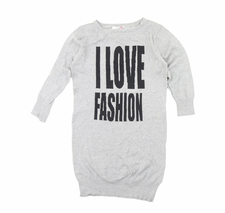 Internacionale Womens Grey Pullover Jumper Size 12 - I Love Fashion