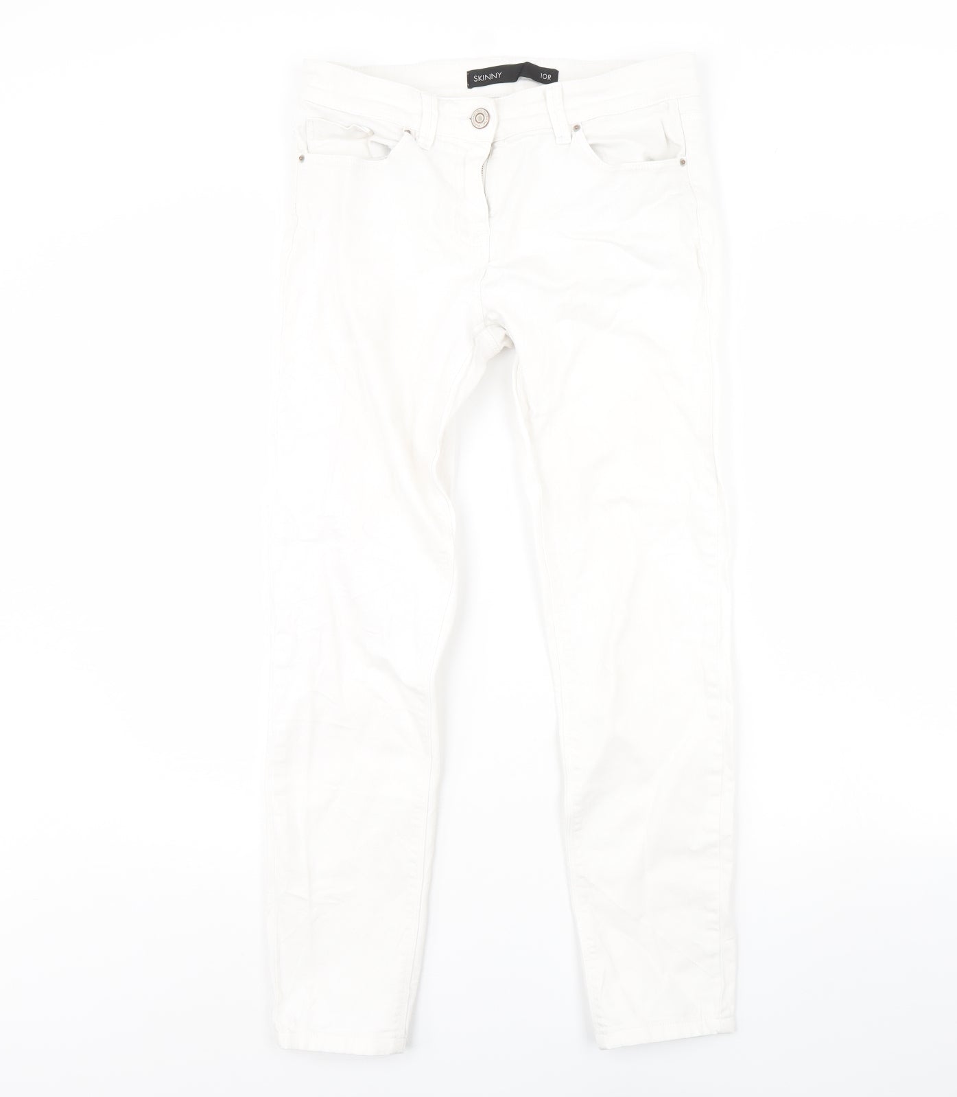 NEXT Womens White  Denim Skinny Jeans Size 10 L29 in