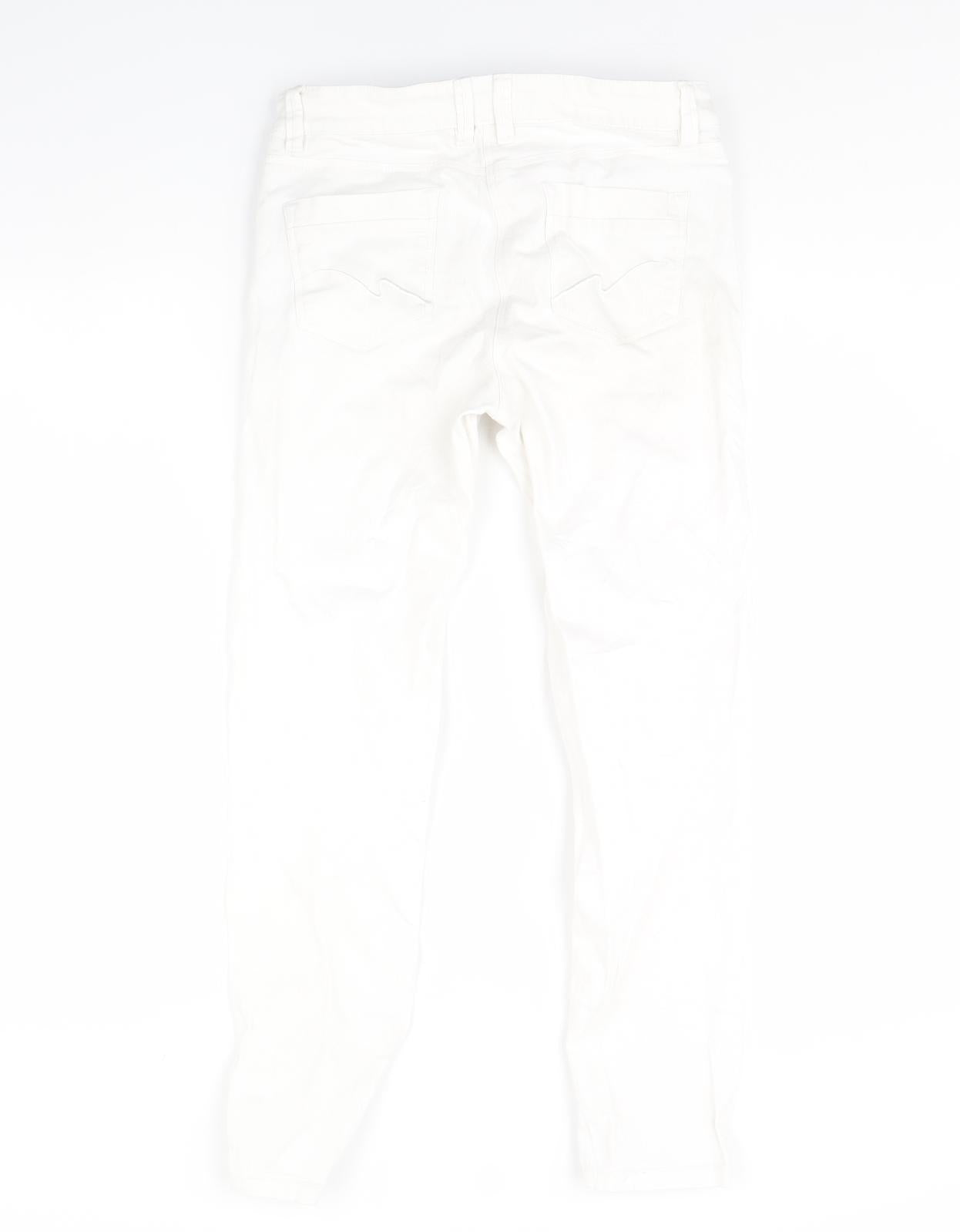 NEXT Womens White  Denim Skinny Jeans Size 10 L29 in