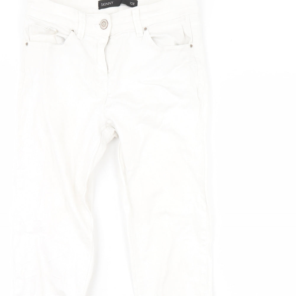 NEXT Womens White  Denim Skinny Jeans Size 10 L29 in