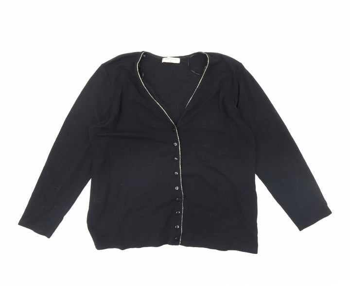 Bonmarché Womens Black Cardigan Jumper Size M