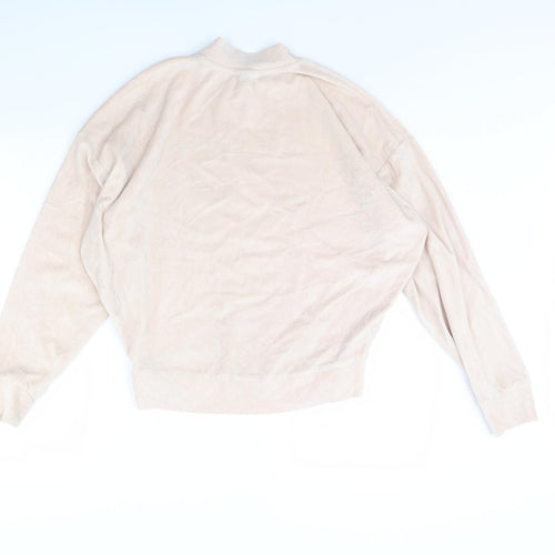 Topshop Womens Pink  Velour Pullover Jumper Size 8