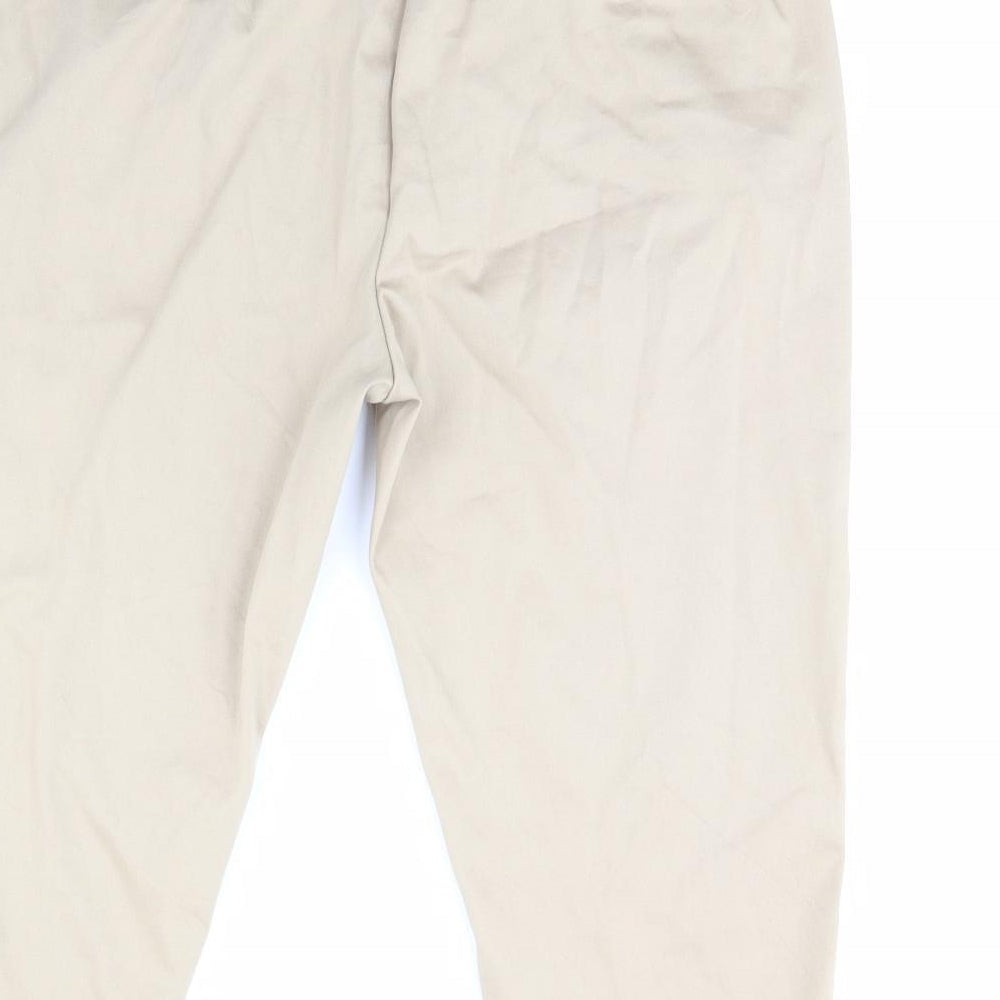 m&S Womens Beige   Cropped Trousers Size 18 L20 in