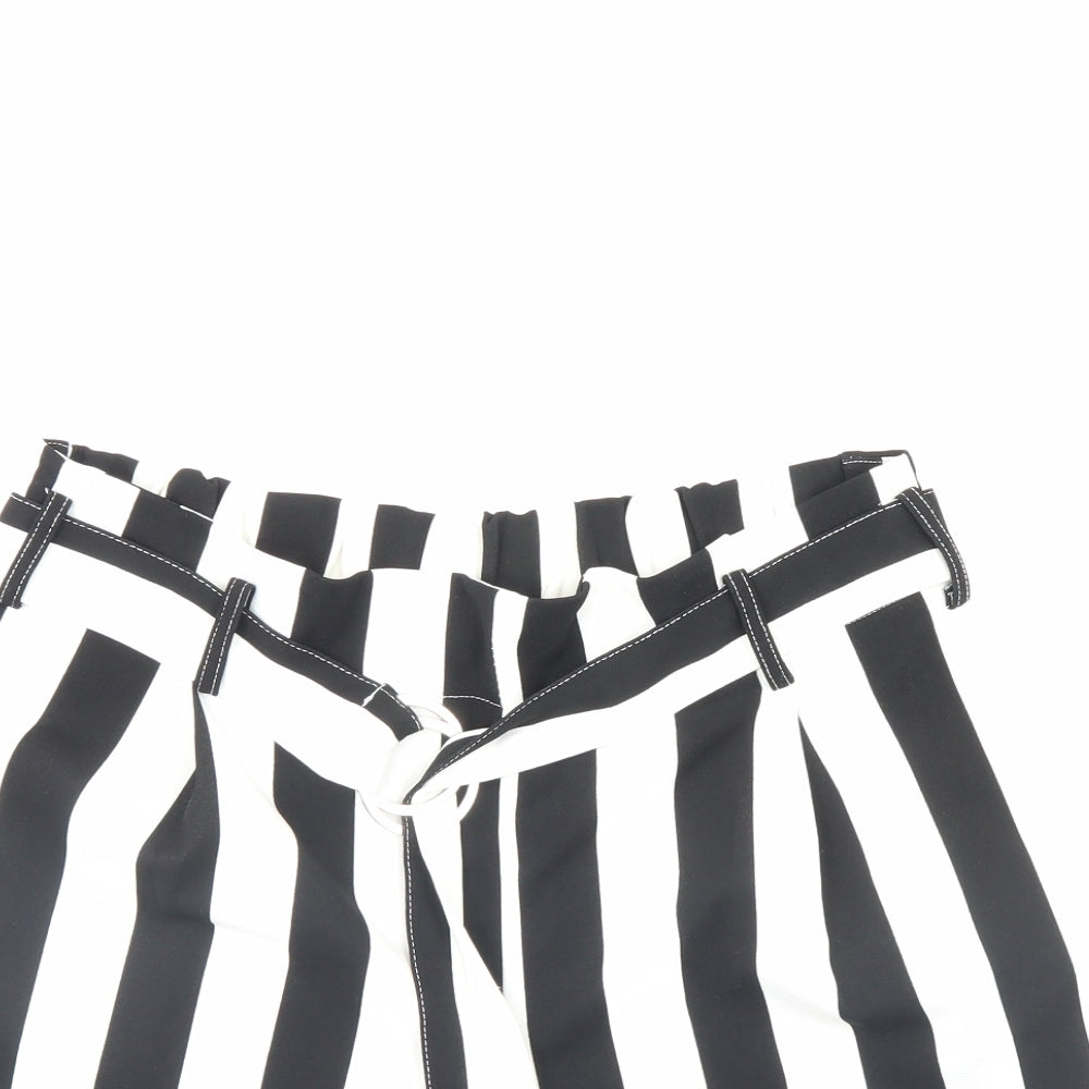 Cameo rose Womens Black Striped  Sailor Shorts Size 16